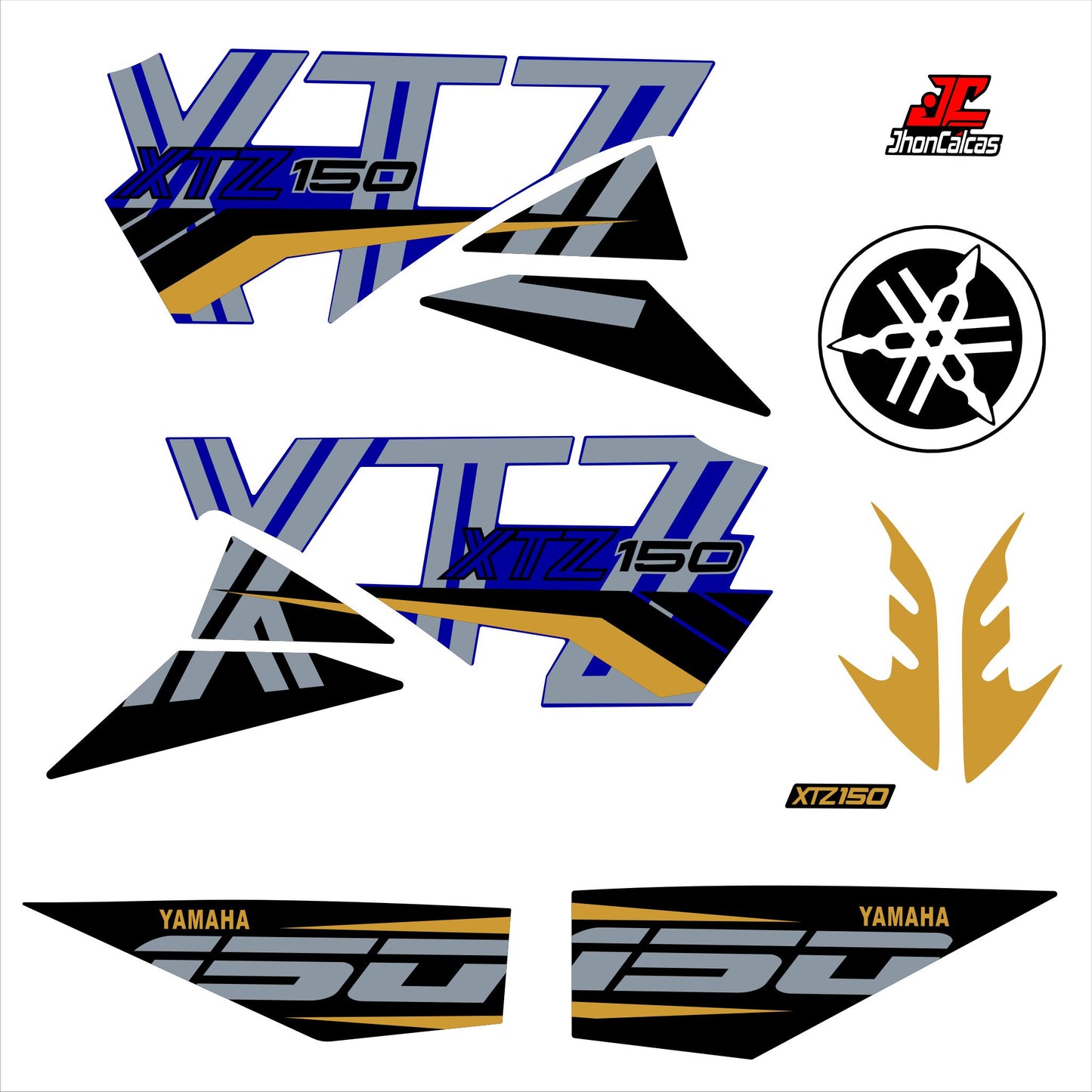 CALCAS XTZ 150 PERSONALIZADAS MOTO AZUL