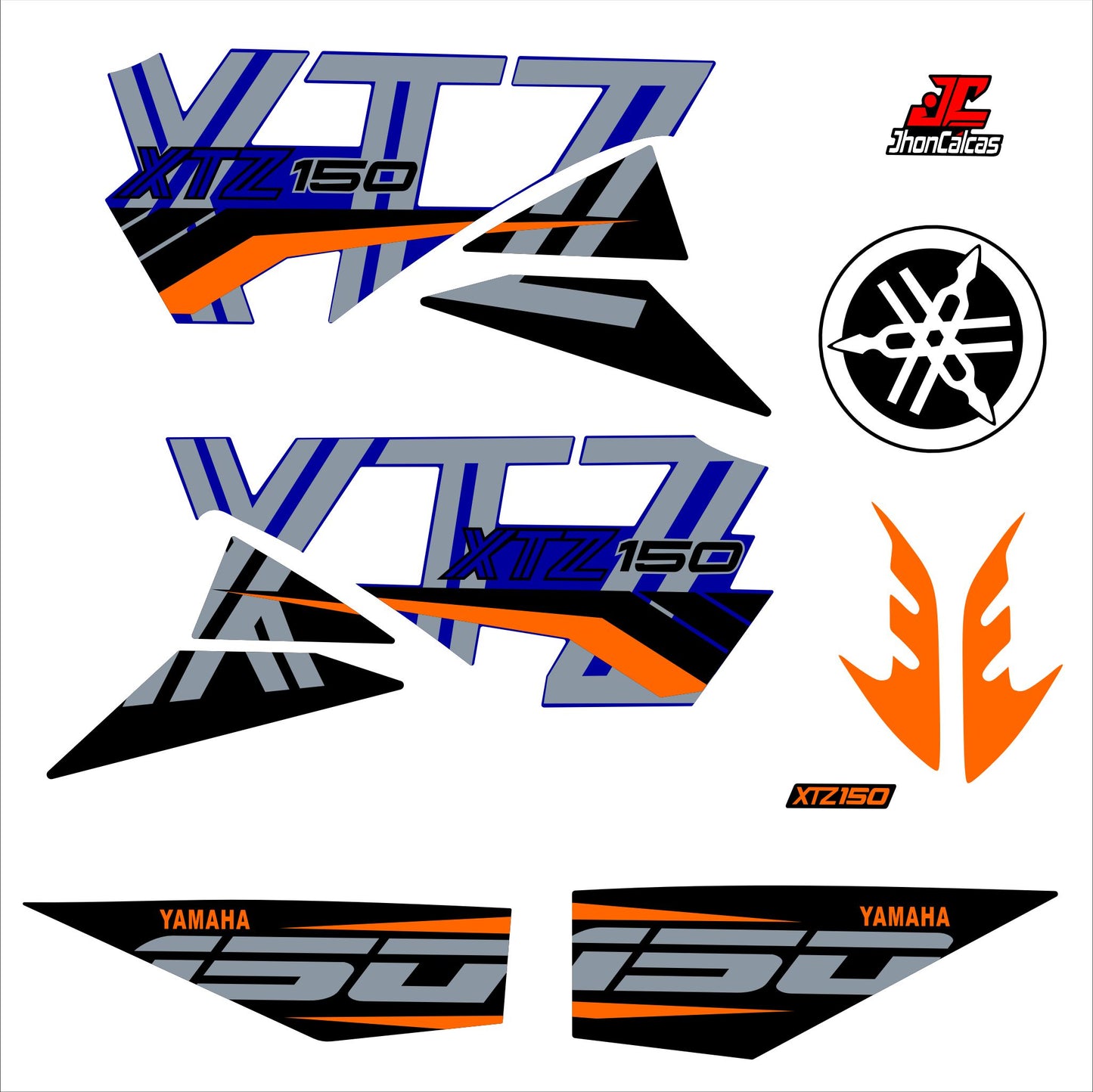 CALCAS XTZ 150 PERSONALIZADAS MOTO AZUL