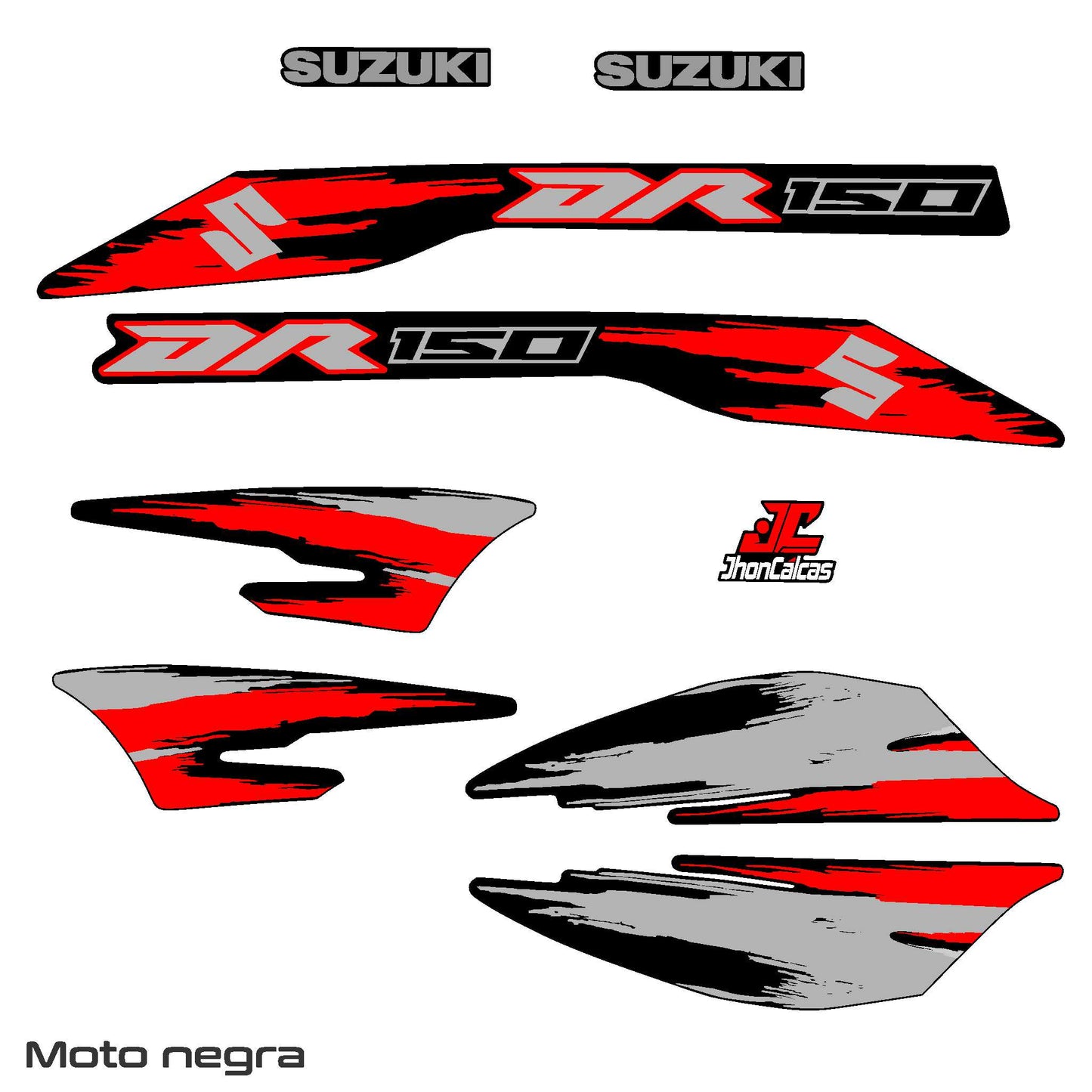 CALCAS DR 150 V1 MOTO NEGRA