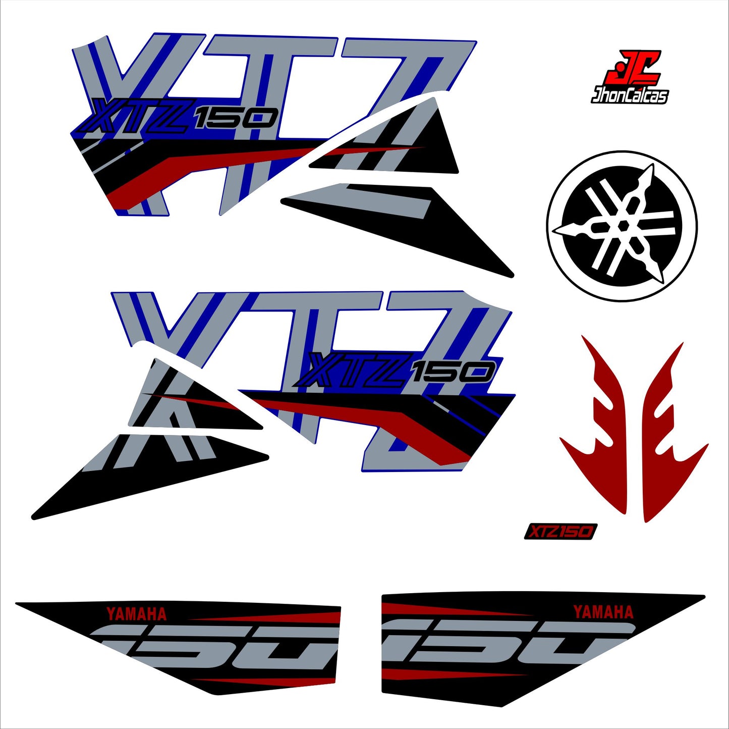 CALCAS XTZ 150 PERSONALIZADAS MOTO AZUL