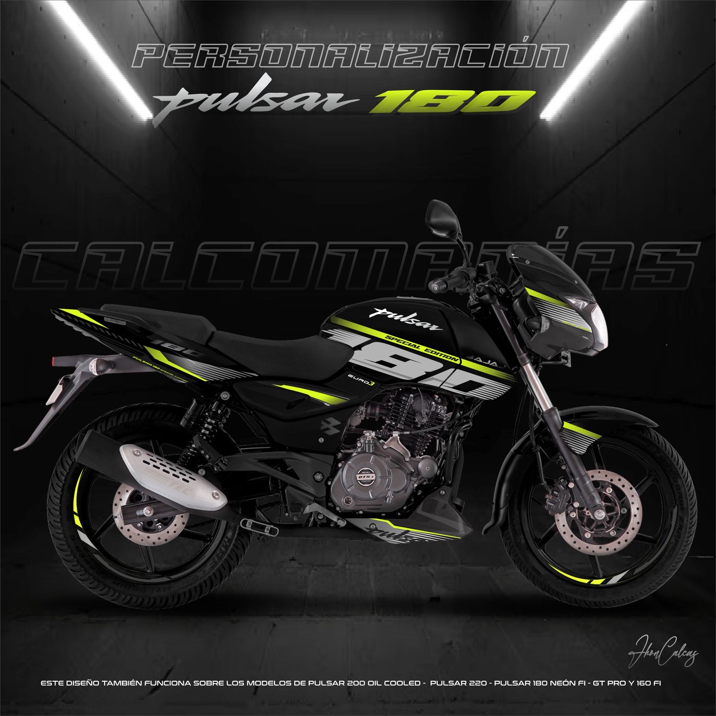 PERSONALIZADO PULSAR 180 MOTO NEGRA