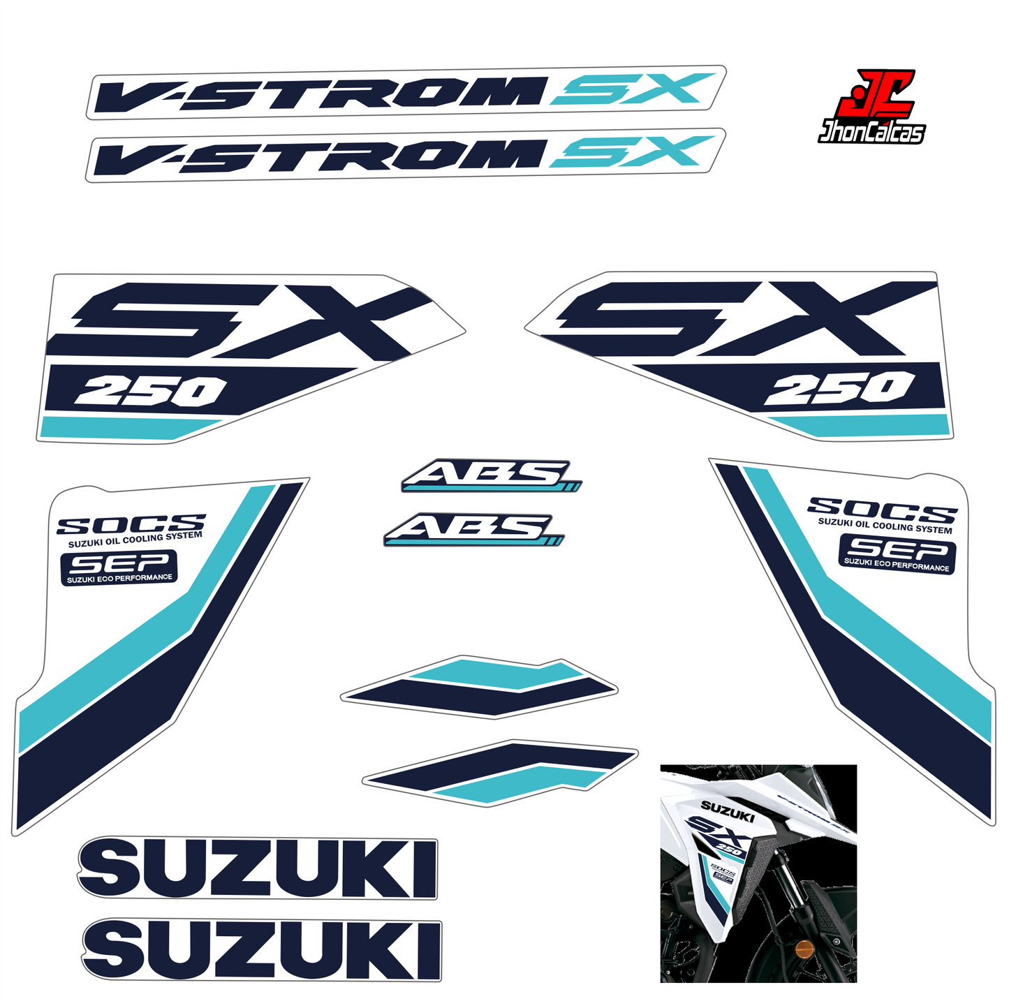 CALCAS VSTROM SX 250 2026- MOTO BLANCA