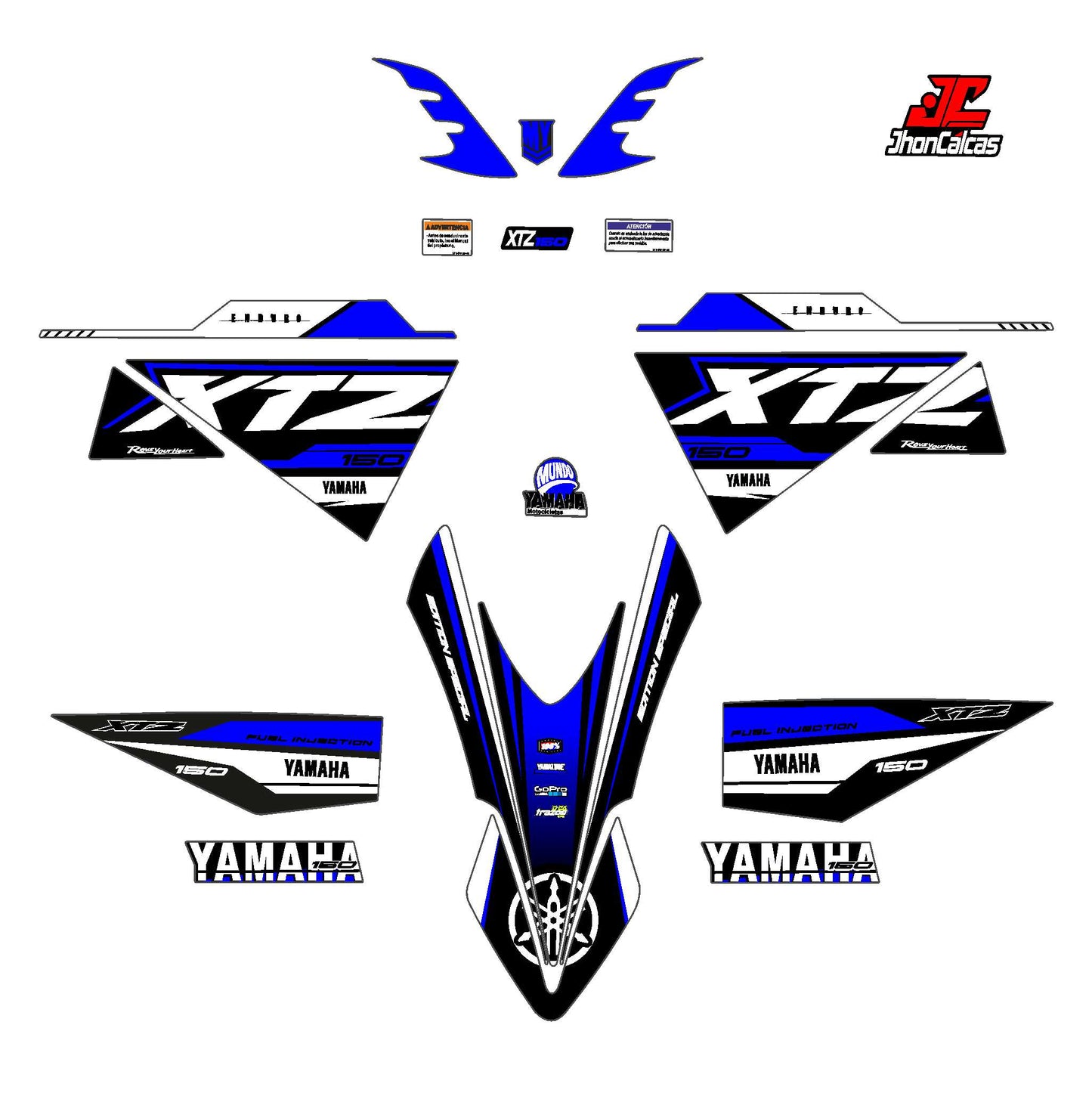 CALCAS XTZ 150 ENDURO SPORT MOTO NEGRA SIN PROTECTOR