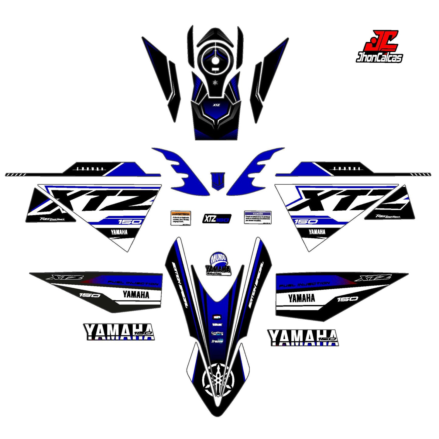 CALCAS FULL XTZ 150 ENDURO SPORT MOTO BLANCA