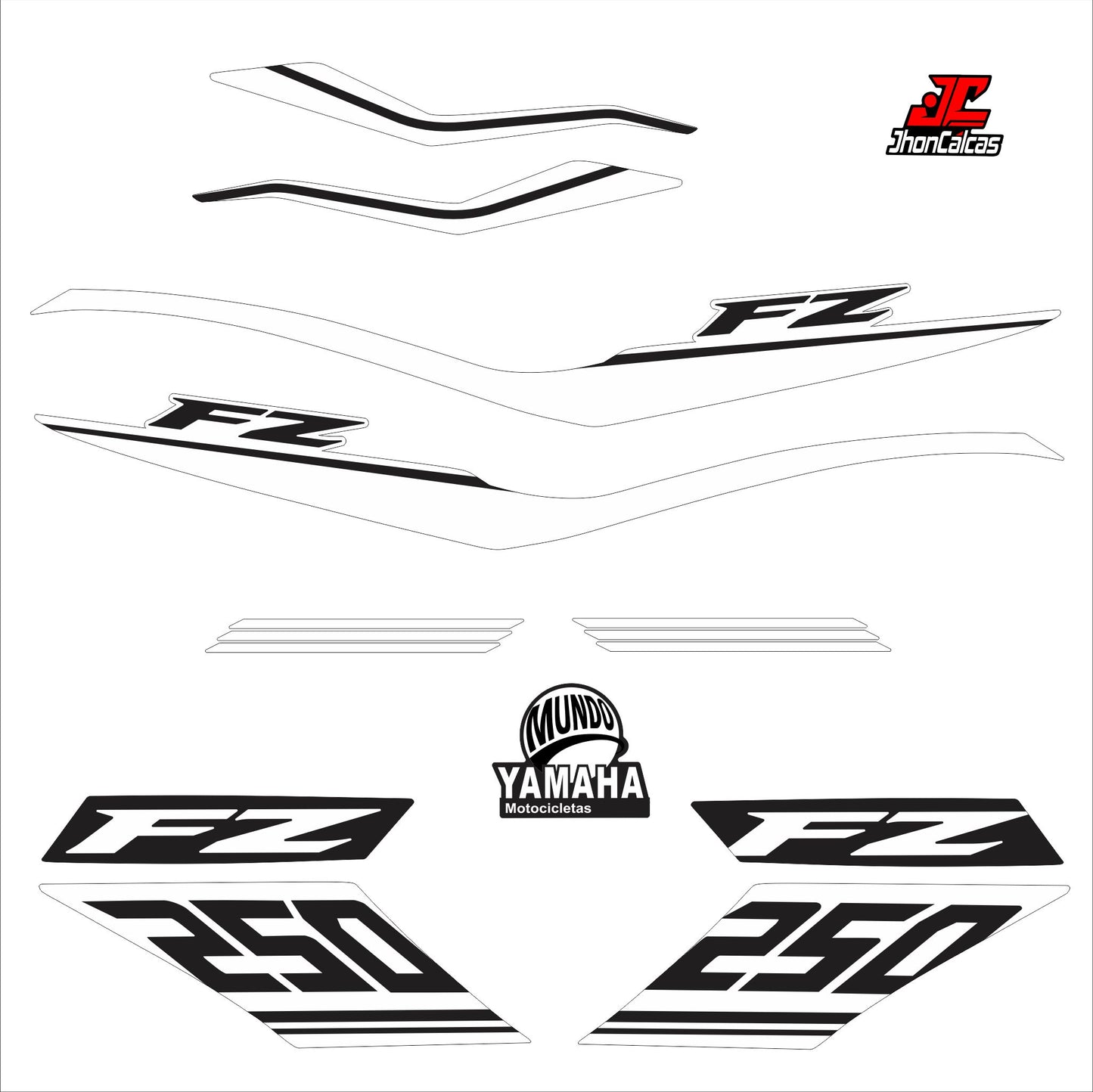 CALCAS FZ 250 LINEAS