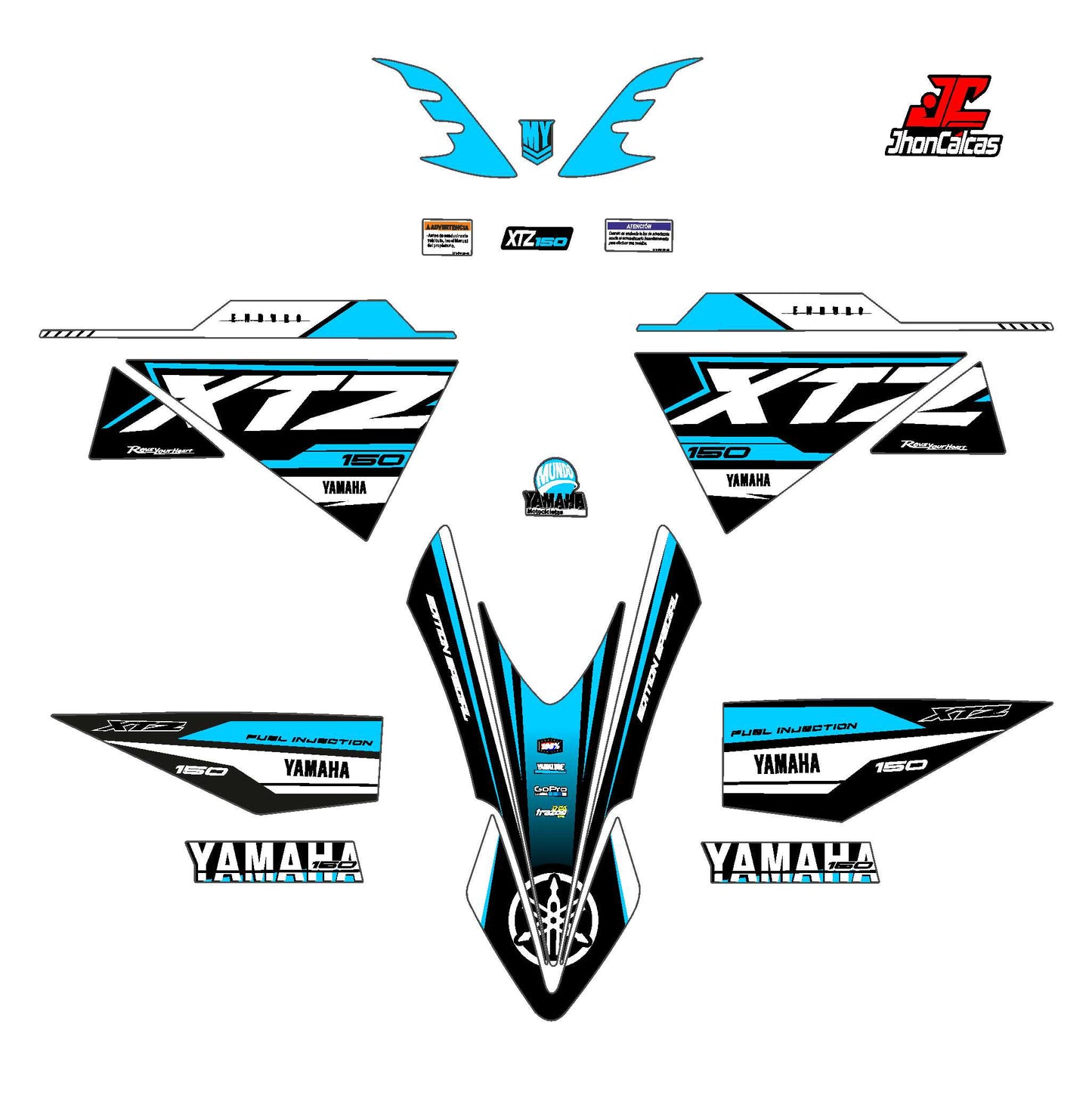 CALCAS XTZ 150 ENDURO SPORT MOTO NEGRA SIN PROTECTOR