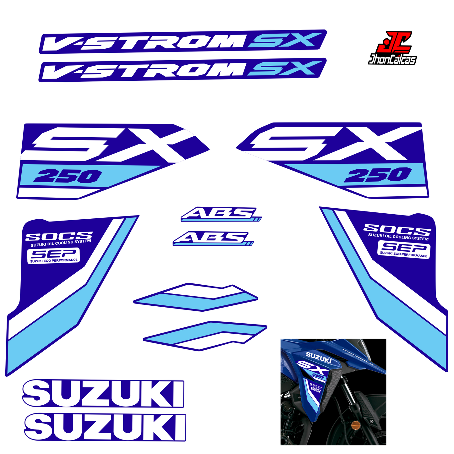 CALCAS VSTROM SX 250 2026- MOTO AZUL