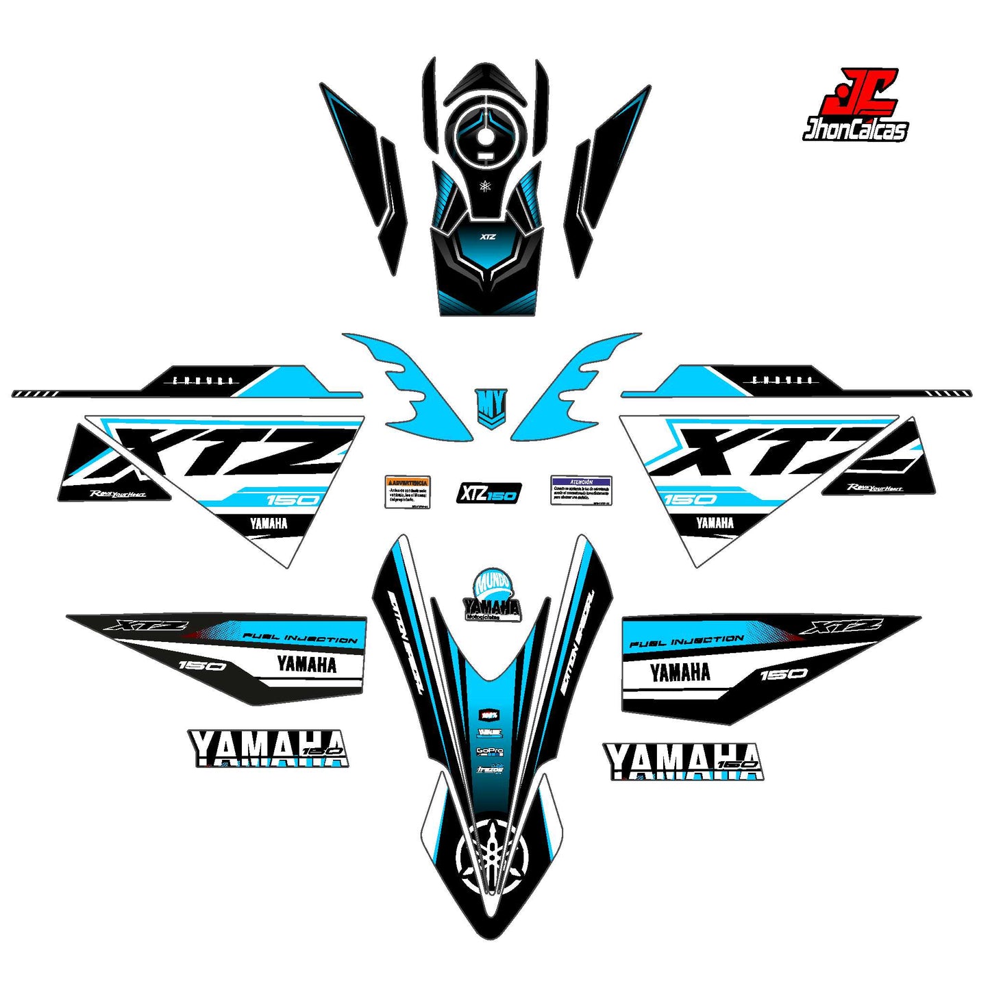 CALCAS FULL XTZ 150 ENDURO SPORT MOTO BLANCA