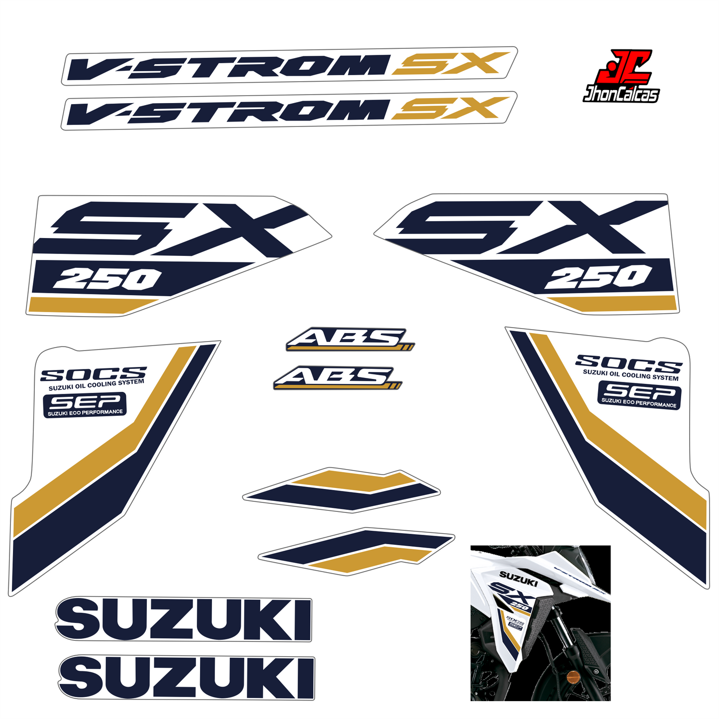 CALCAS VSTROM SX 250 2026- MOTO BLANCA