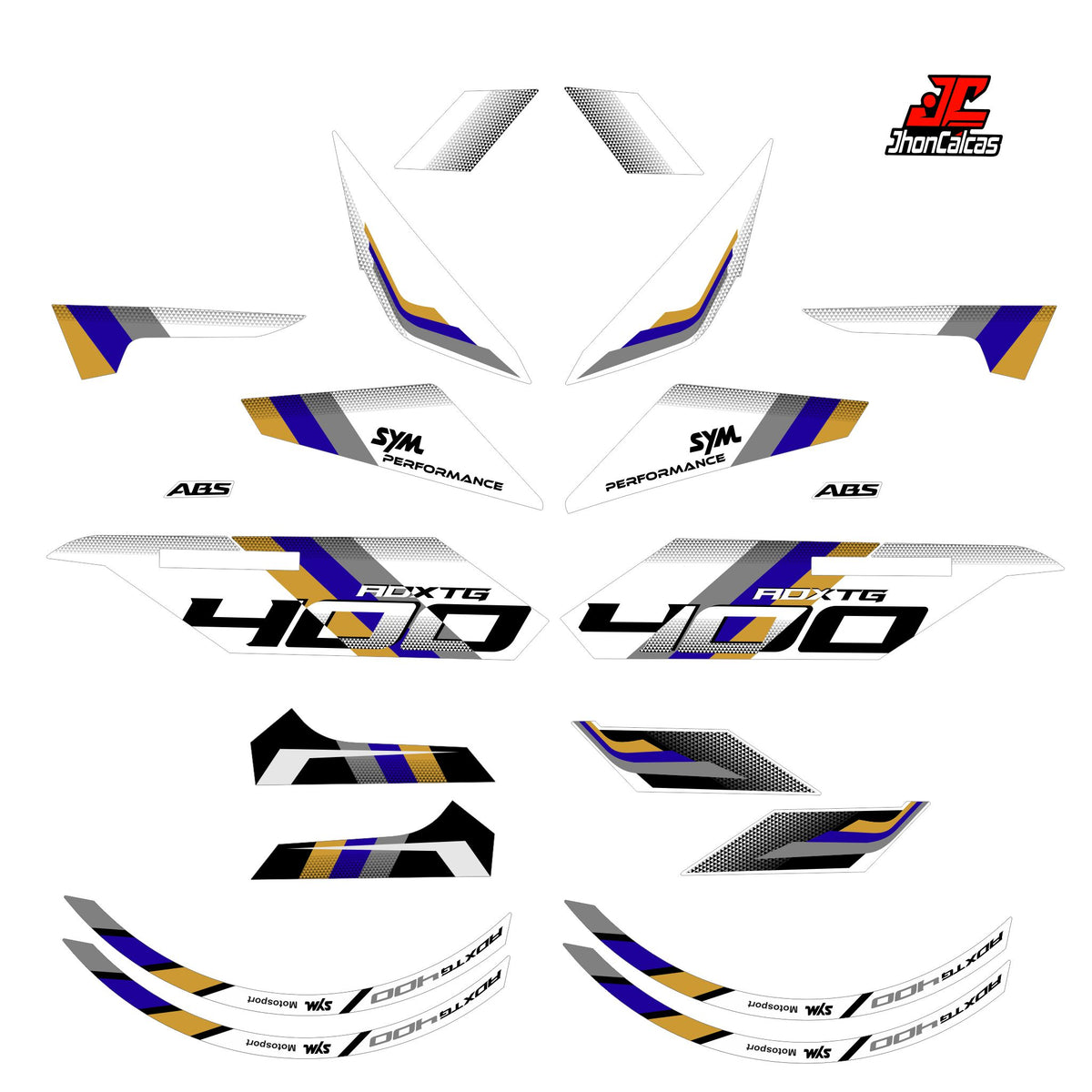 CALCAS ADX TG 400 MOTO BLANCA