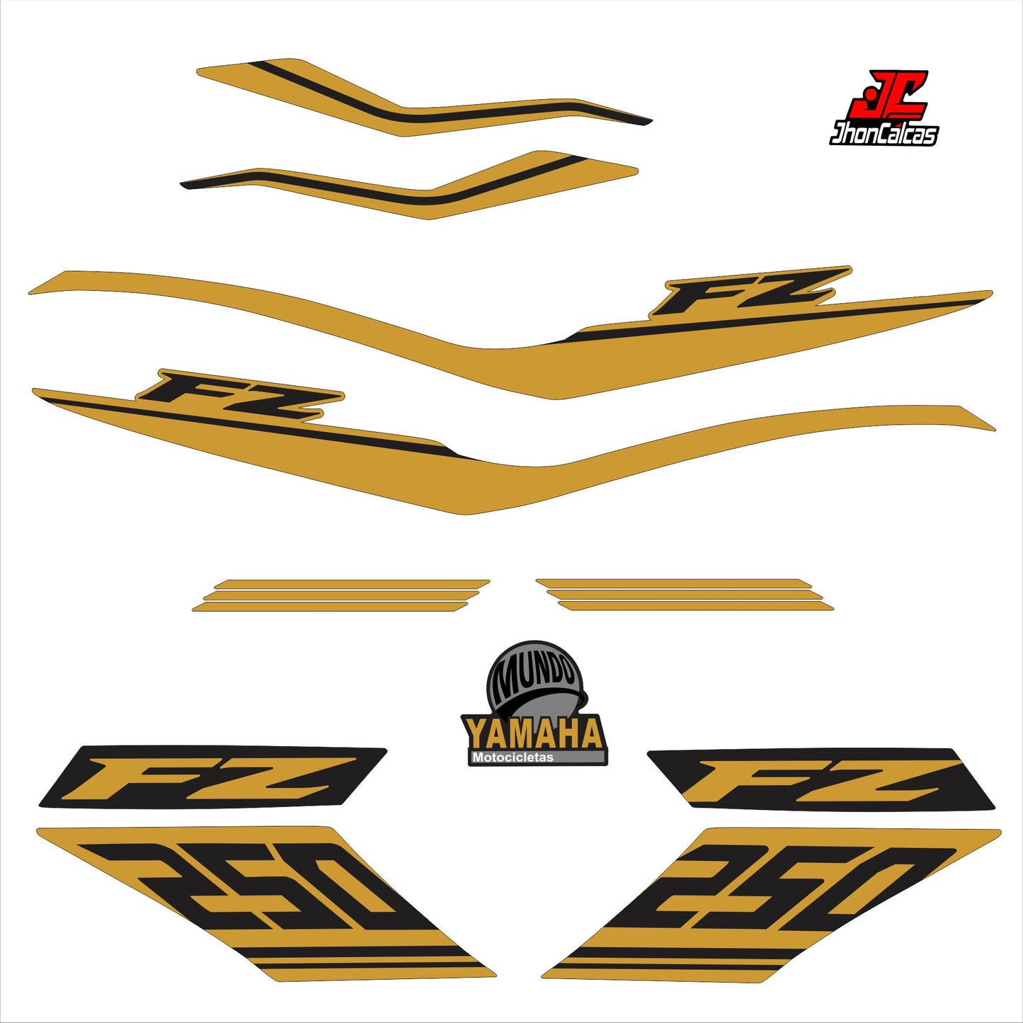 CALCAS FZ 250 LINEAS