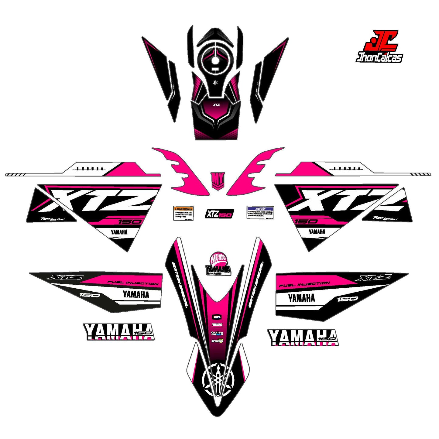 CALCAS FULL XTZ 150 ENDURO SPORT MOTO NEGRA