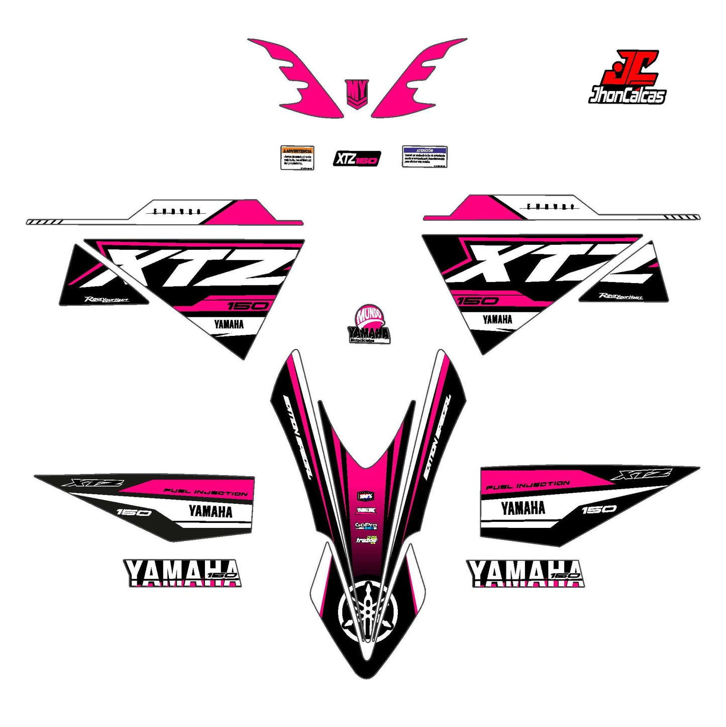 CALCAS XTZ 150 ENDURO SPORT MOTO NEGRA SIN PROTECTOR