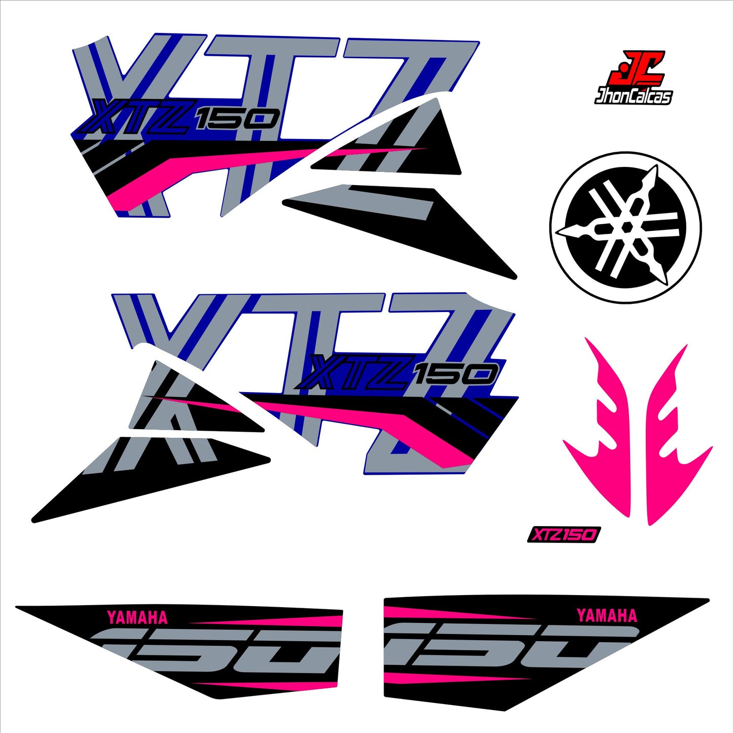 CALCAS XTZ 150 PERSONALIZADAS MOTO AZUL