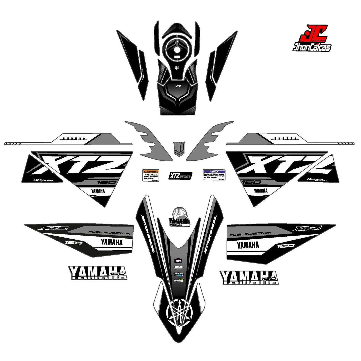 CALCAS FULL XTZ 150 ENDURO SPORT MOTO NEGRA