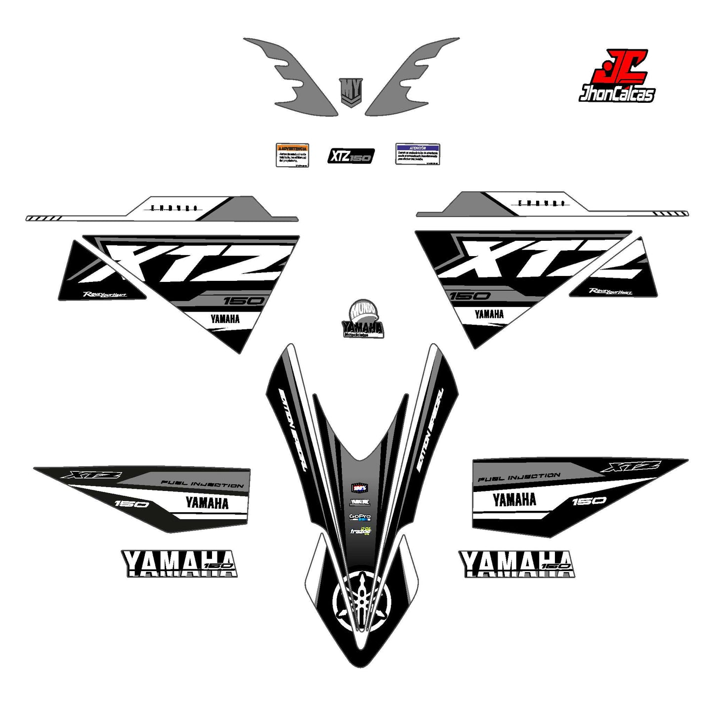 CALCAS XTZ 150 ENDURO SPORT MOTO NEGRA SIN PROTECTOR