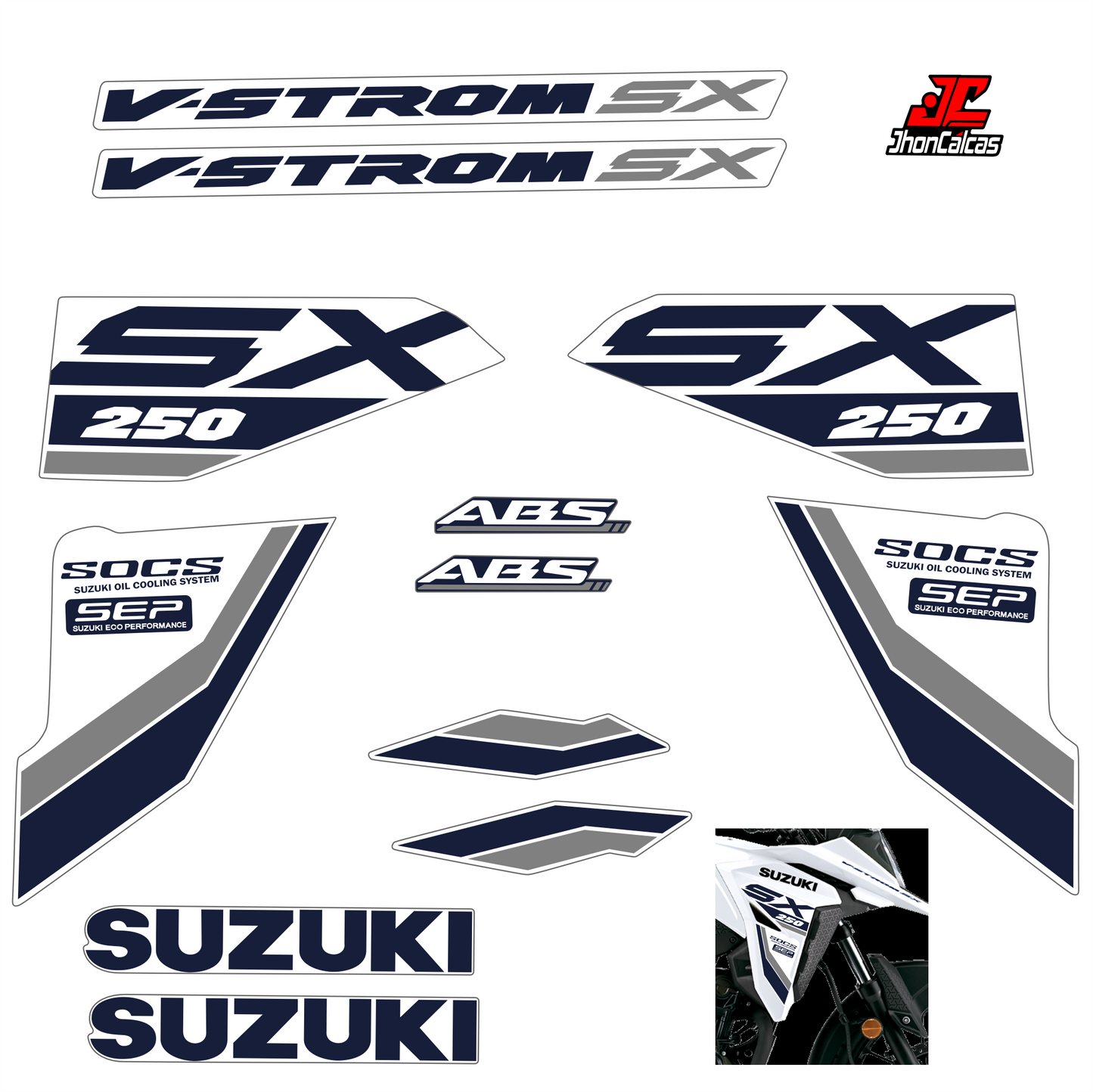 CALCAS VSTROM SX 250 2026- MOTO BLANCA