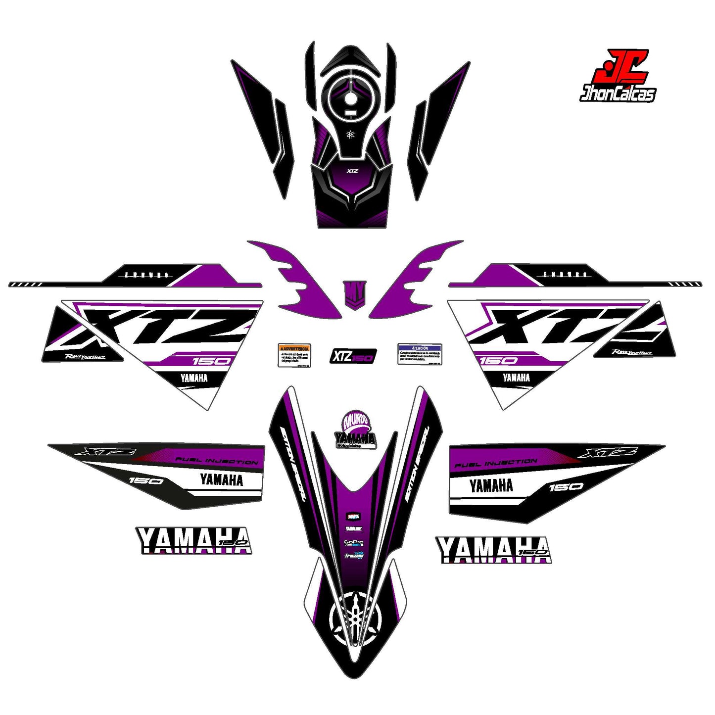 CALCAS FULL XTZ 150 ENDURO SPORT MOTO BLANCA