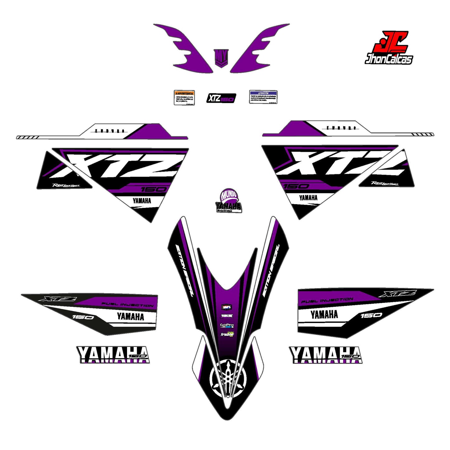 CALCAS XTZ 150 ENDURO SPORT MOTO NEGRA SIN PROTECTOR