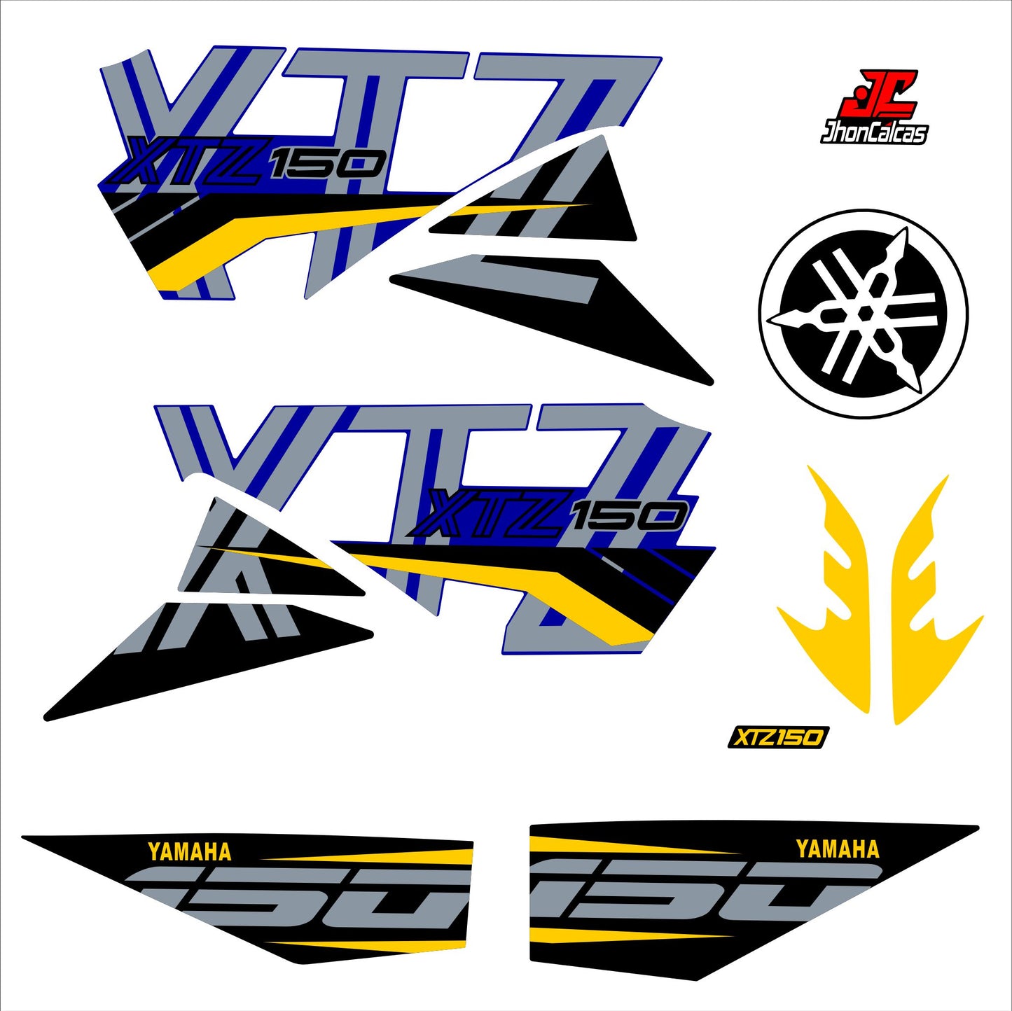CALCAS XTZ 150 PERSONALIZADAS MOTO AZUL
