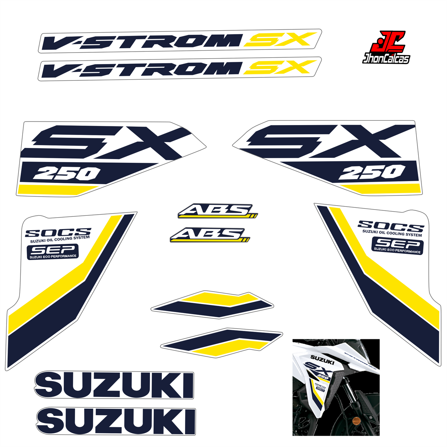 CALCAS VSTROM SX 250 2026- MOTO BLANCA