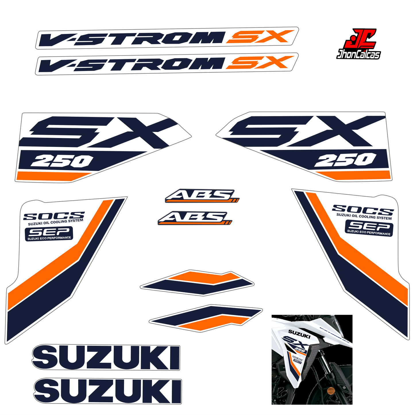 CALCAS VSTROM SX 250 2026- MOTO BLANCA