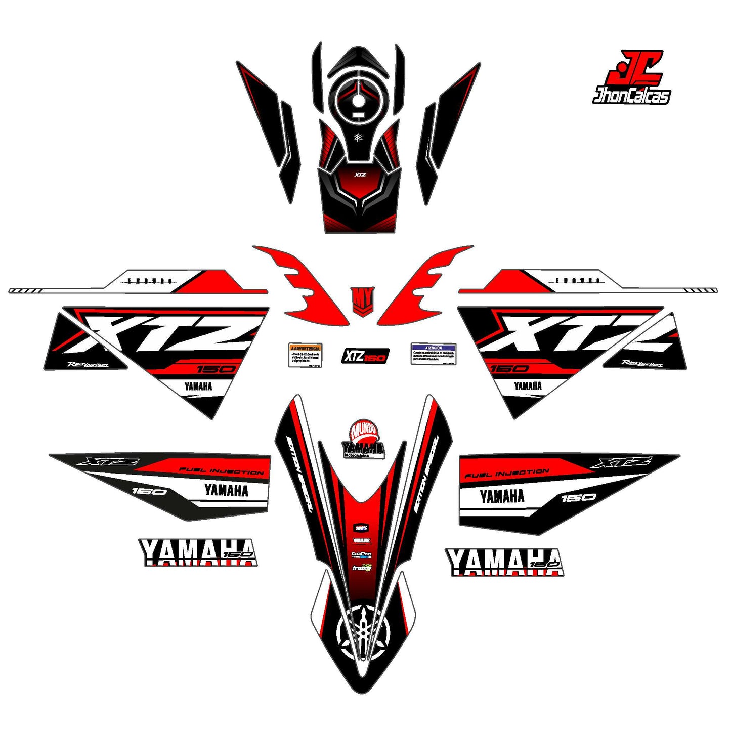 CALCAS FULL XTZ 150 ENDURO SPORT MOTO NEGRA