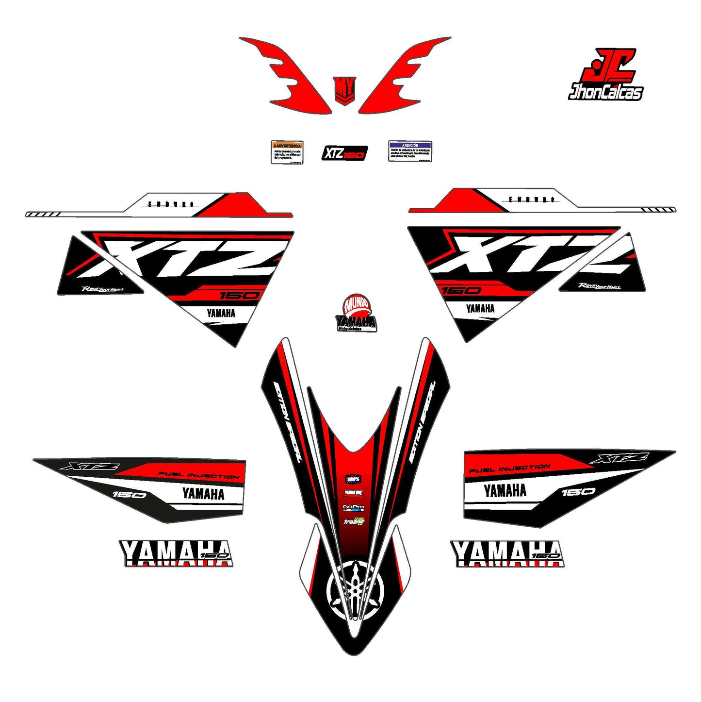 CALCAS XTZ 150 ENDURO SPORT MOTO NEGRA SIN PROTECTOR