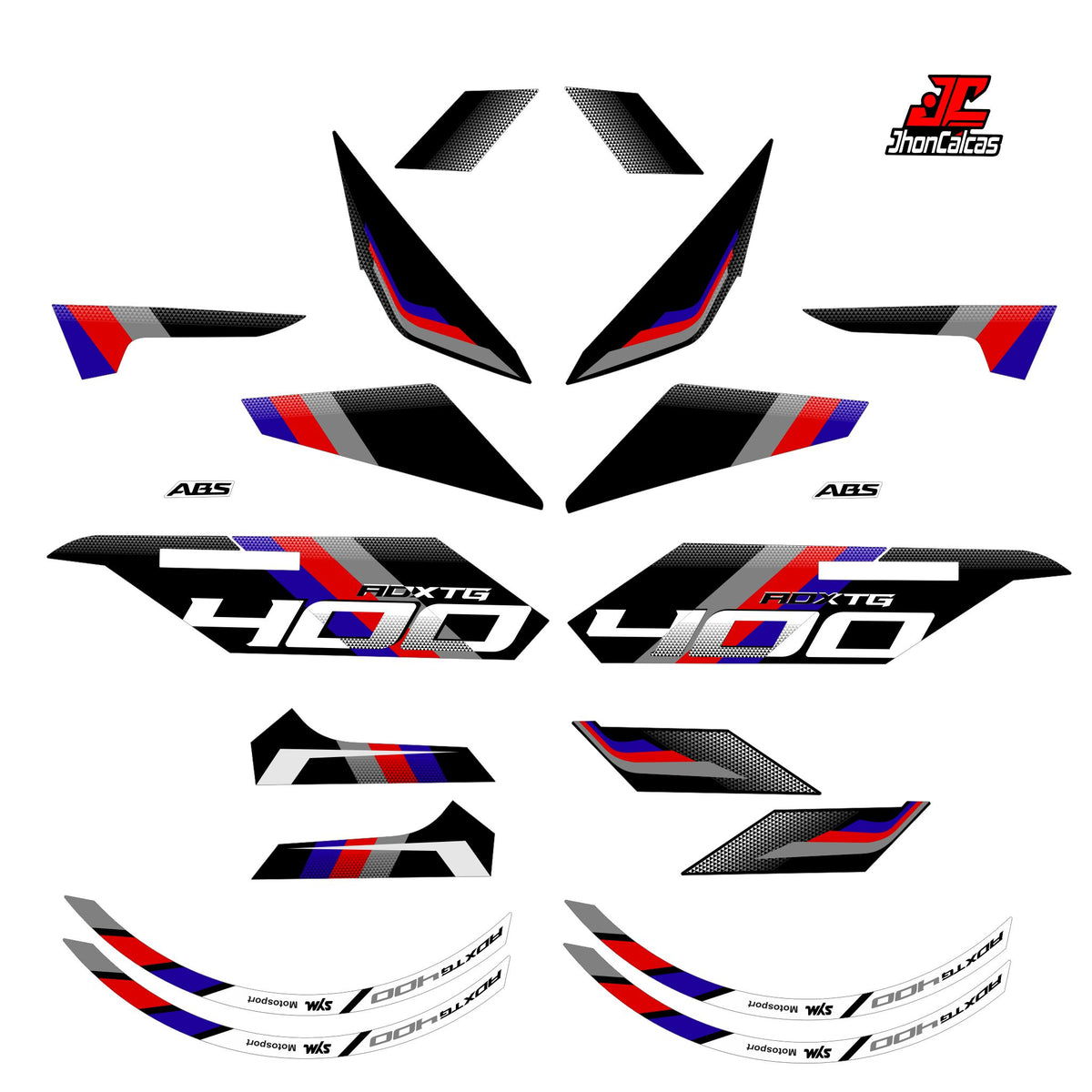 CALCAS ADX TG 400 MOTO NEGRA