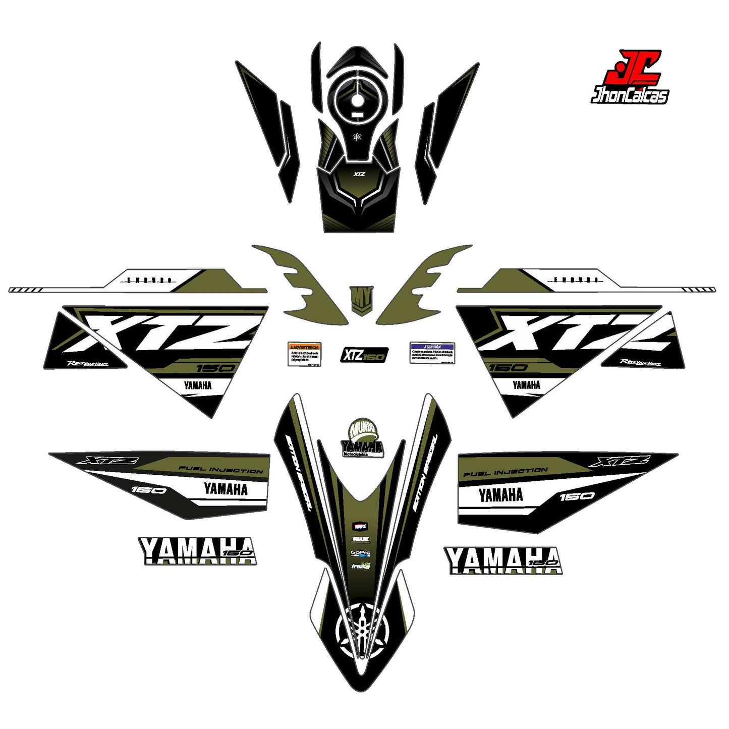 CALCAS FULL XTZ 150 ENDURO SPORT MOTO NEGRA