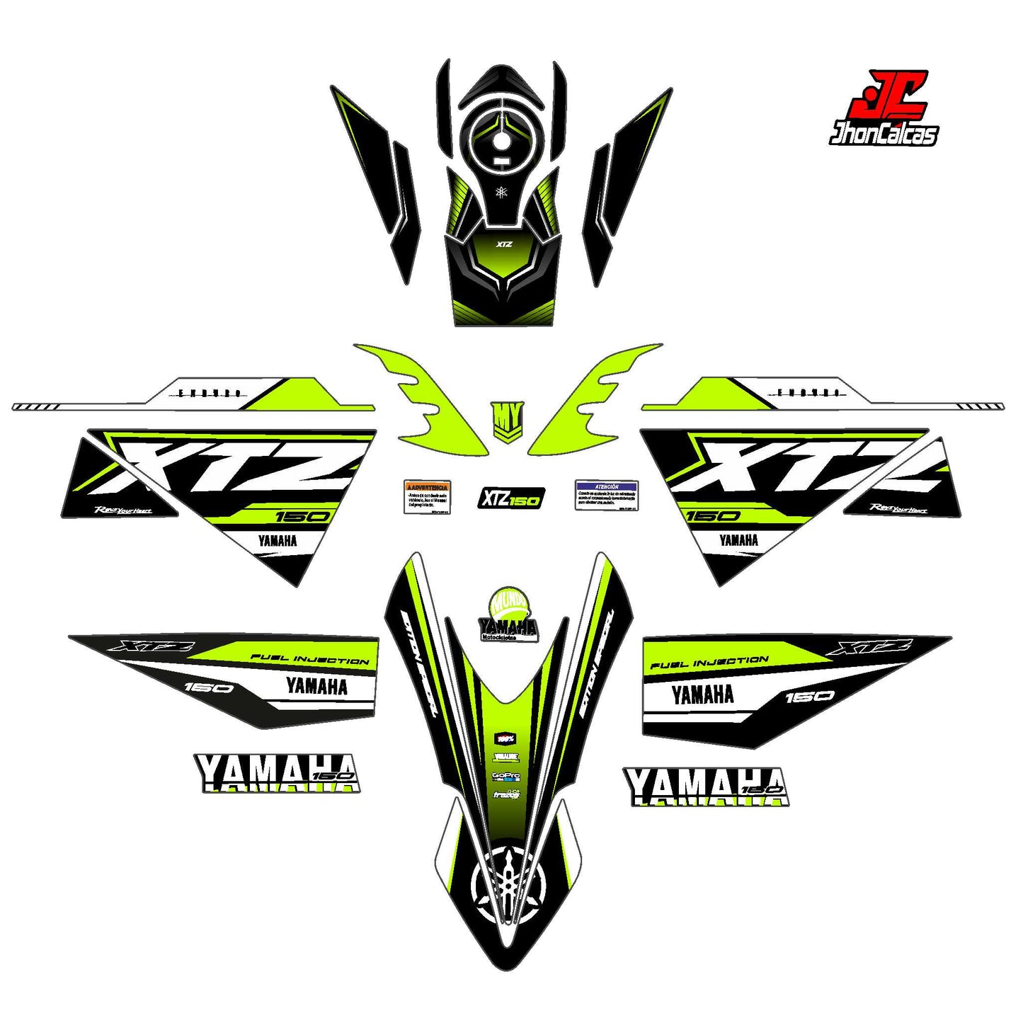 CALCAS FULL XTZ 150 ENDURO SPORT MOTO NEGRA