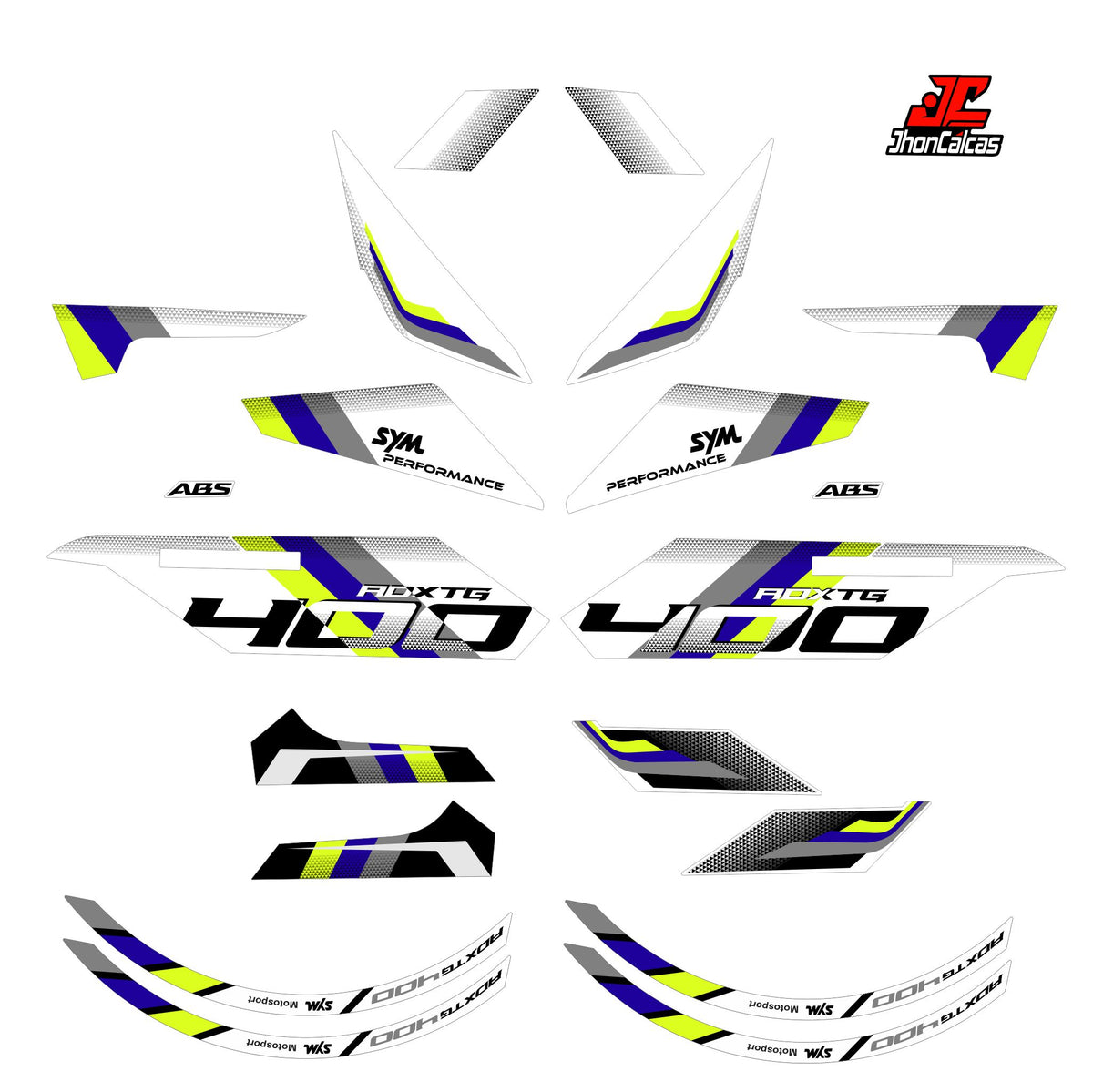 CALCAS ADX TG 400 MOTO BLANCA