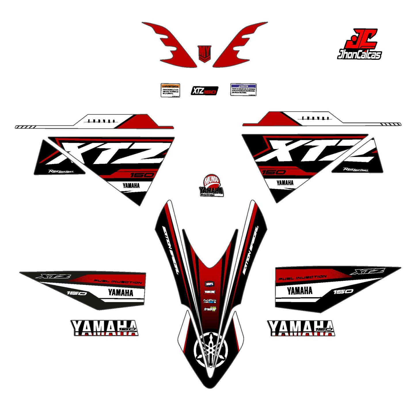 CALCAS XTZ 150 ENDURO SPORT MOTO NEGRA SIN PROTECTOR
