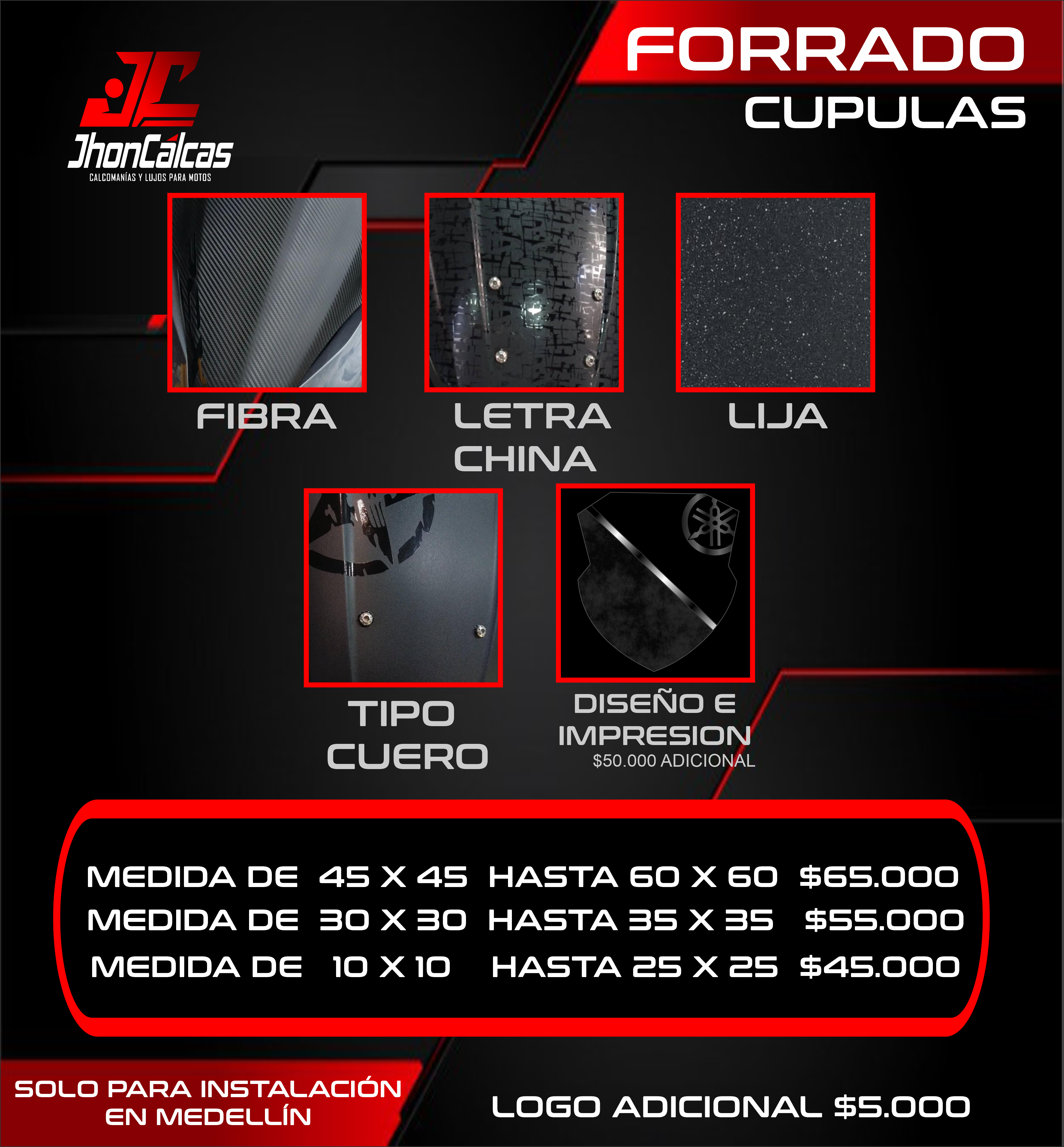 FORRADO CUPULAS O VISORES GENERICOS – Jhon Calcas
