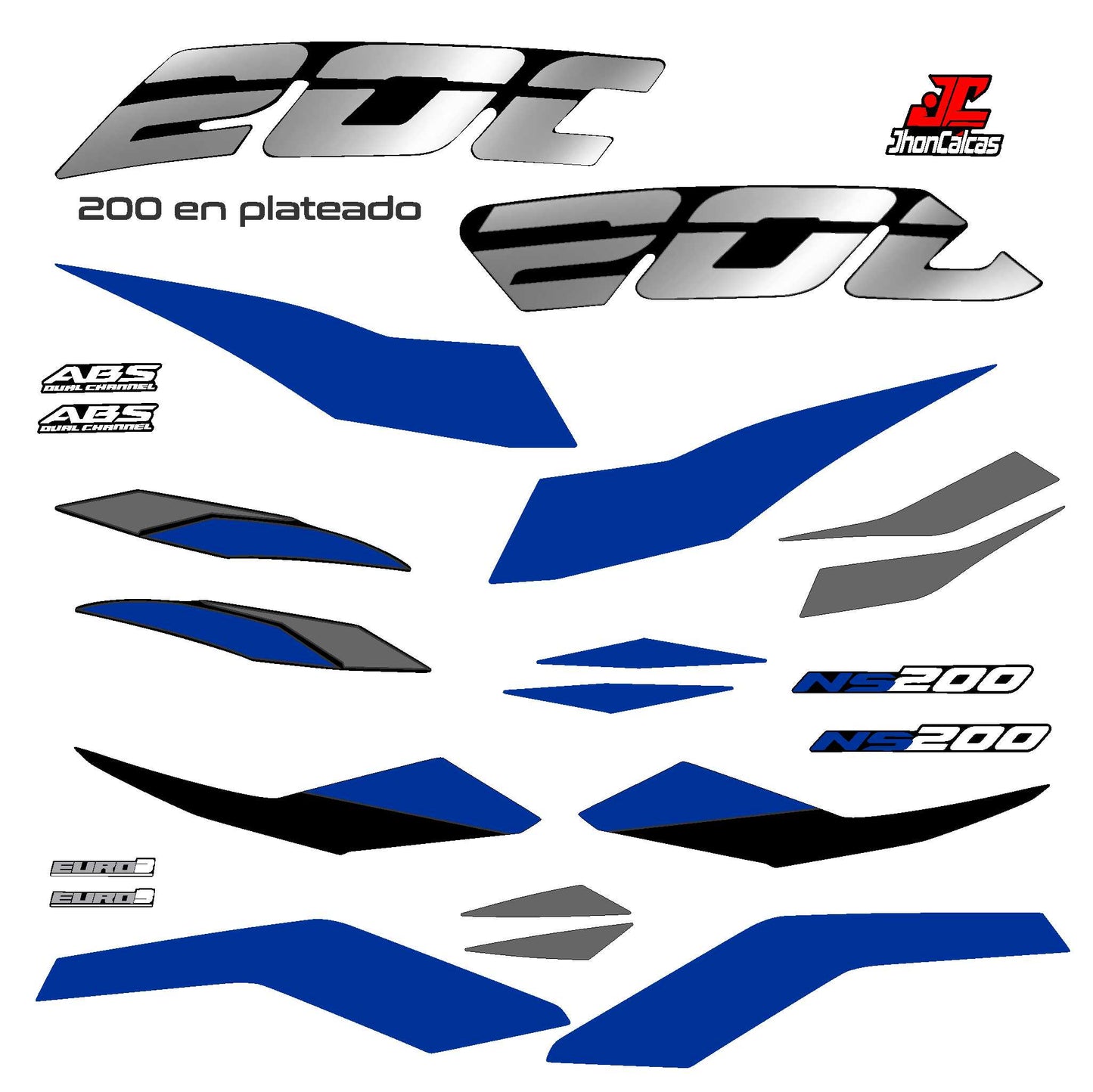 CALCAS PULSAR NS FI 200 PLATEADO