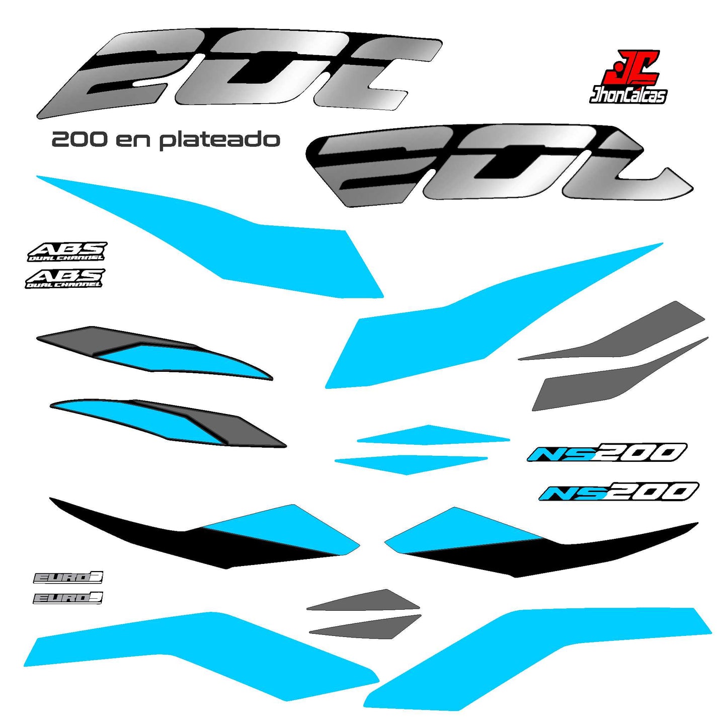 CALCAS PULSAR NS FI 200 PLATEADO