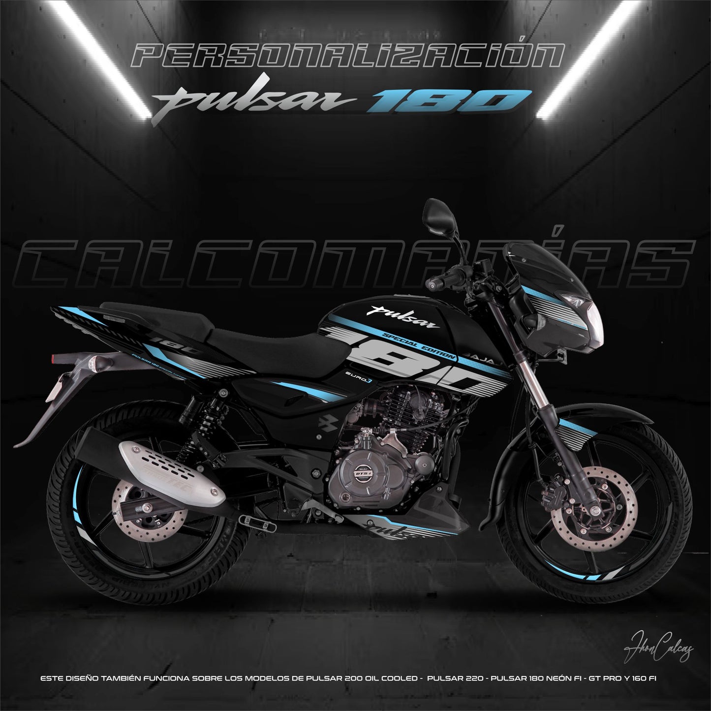 PERSONALIZADO PULSAR 180 MOTO NEGRA