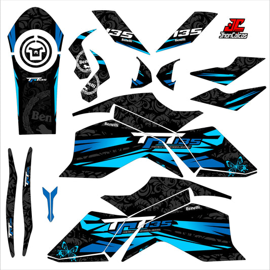 KIT PERSONALIZADO BENELLI 135 MOTO NEGRA