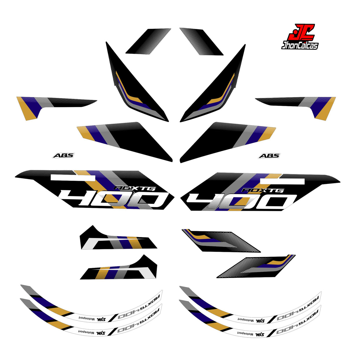 CALCAS ADX TG 400 MOTO NEGRA