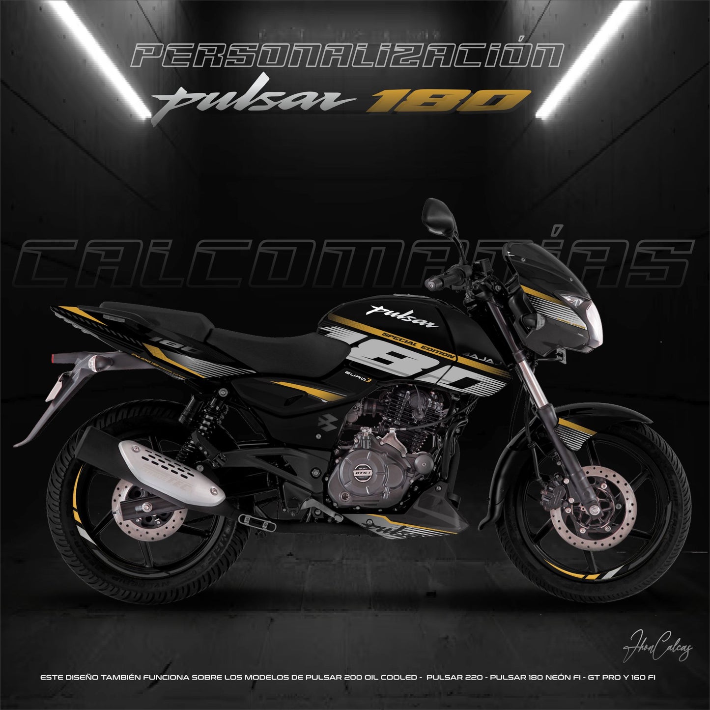 PERSONALIZADO PULSAR 180 MOTO NEGRA