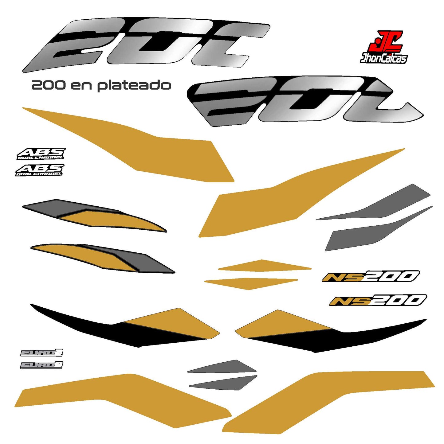 CALCAS PULSAR NS FI 200 PLATEADO