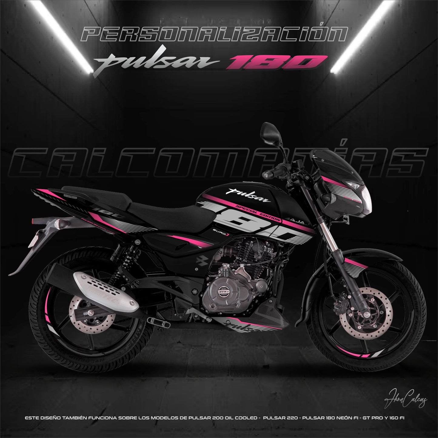 PERSONALIZADO PULSAR 180 MOTO NEGRA