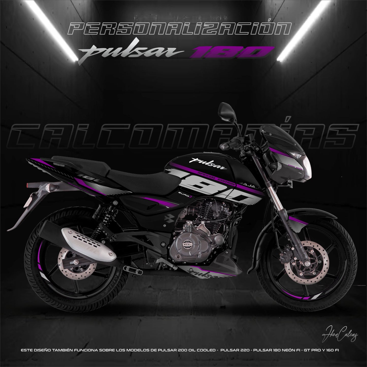 PERSONALIZADO PULSAR 180 MOTO NEGRA