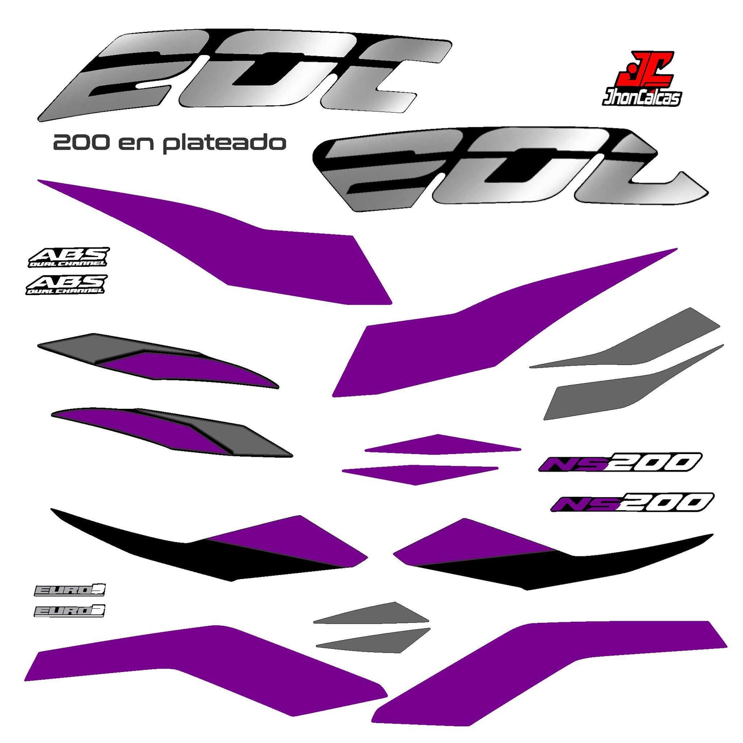 CALCAS PULSAR NS FI 200 PLATEADO