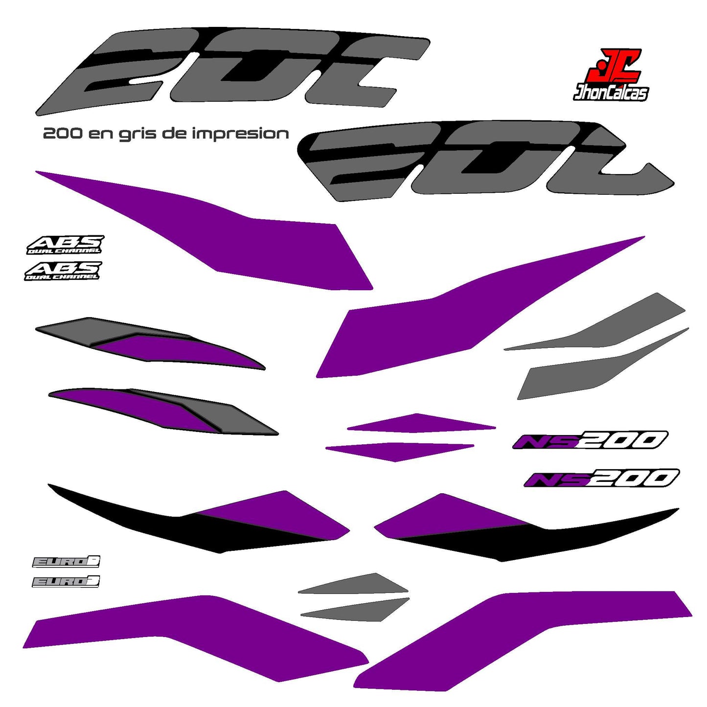 CALCAS PULSAR NS FI 2024 - 200 GRIS