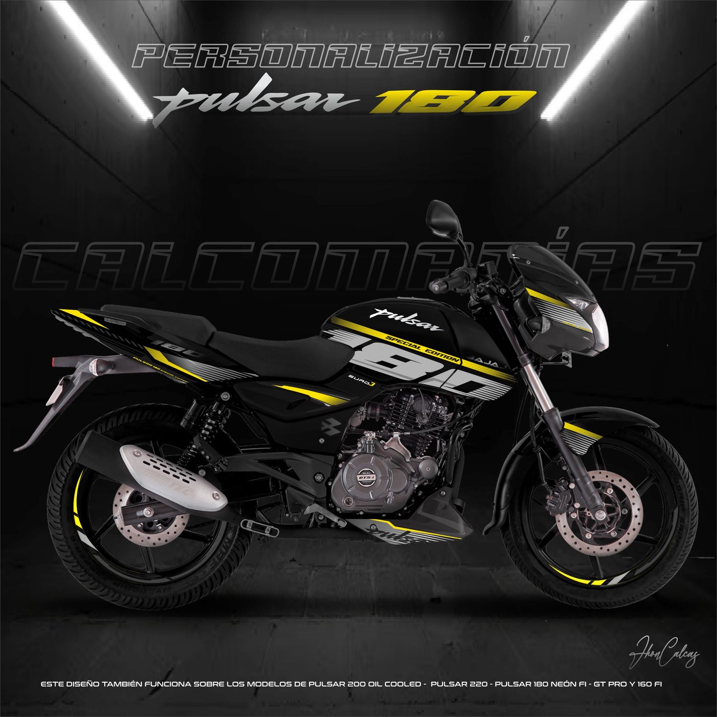 PERSONALIZADO PULSAR 180 MOTO NEGRA