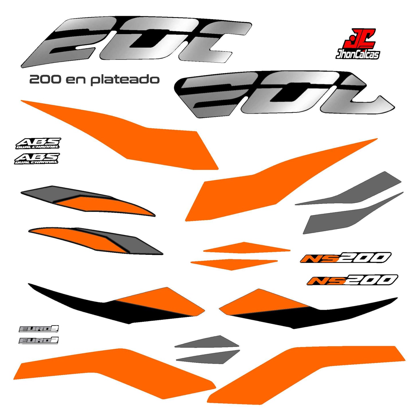 CALCAS PULSAR NS FI 200 PLATEADO