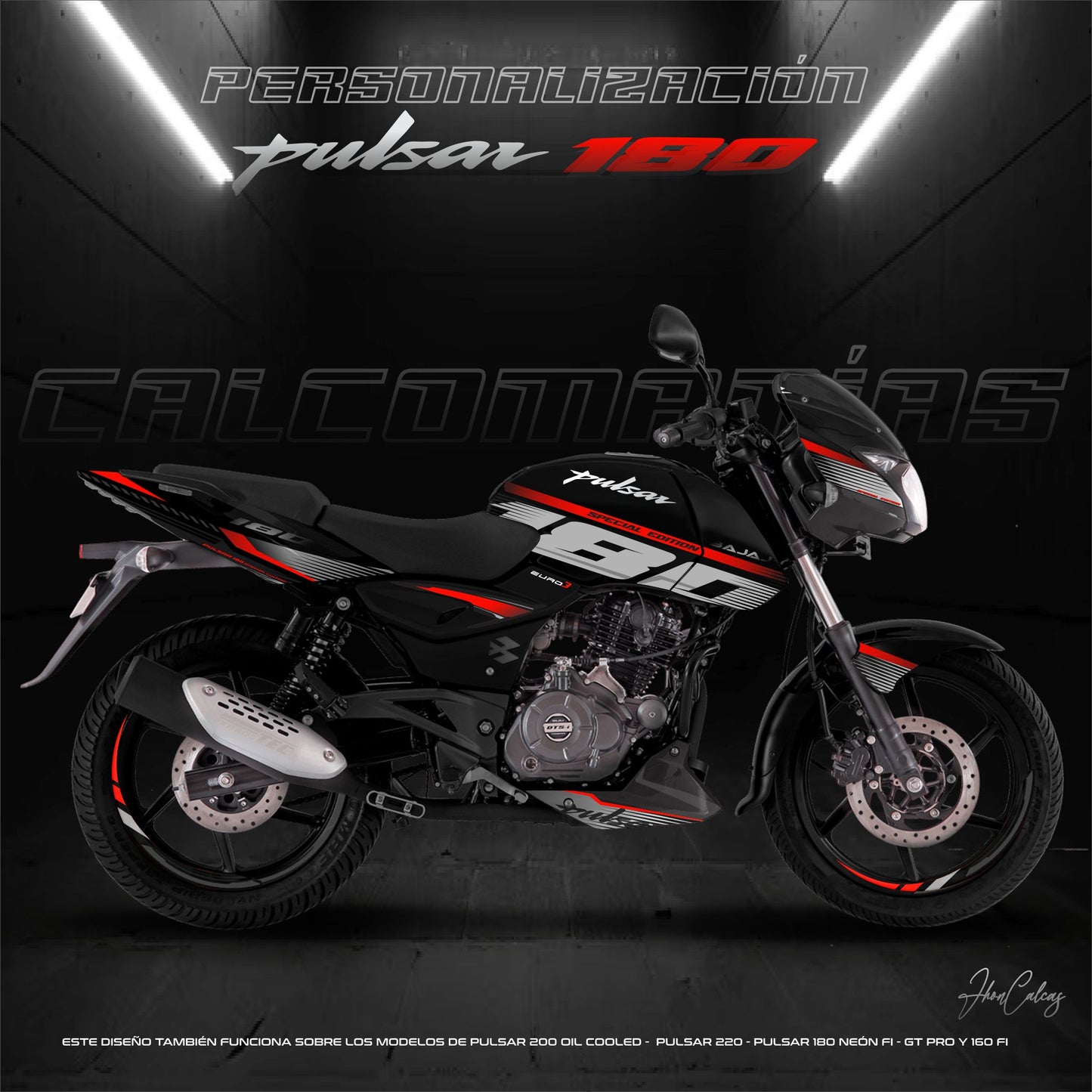 PERSONALIZADO PULSAR 180 MOTO NEGRA