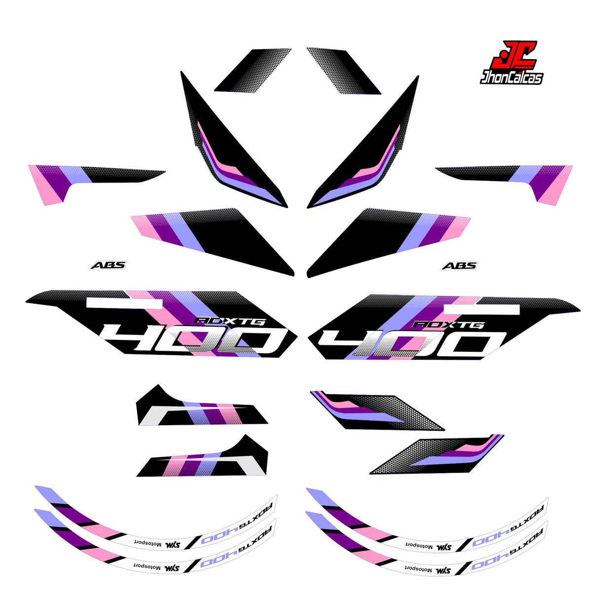 CALCAS ADX TG 400 MOTO NEGRA