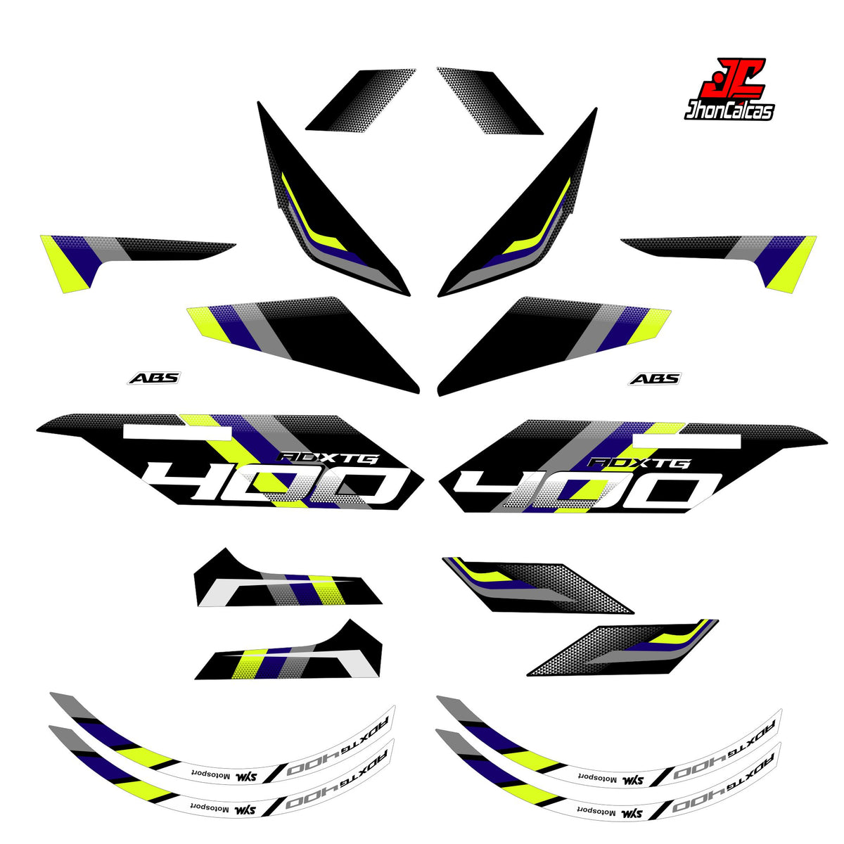 CALCAS ADX TG 400 MOTO NEGRA